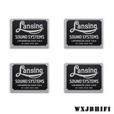 Lansing Sound Systems Custom Made Aluminum Logo Badge 89mm 3.5" X63mm 2.48" 