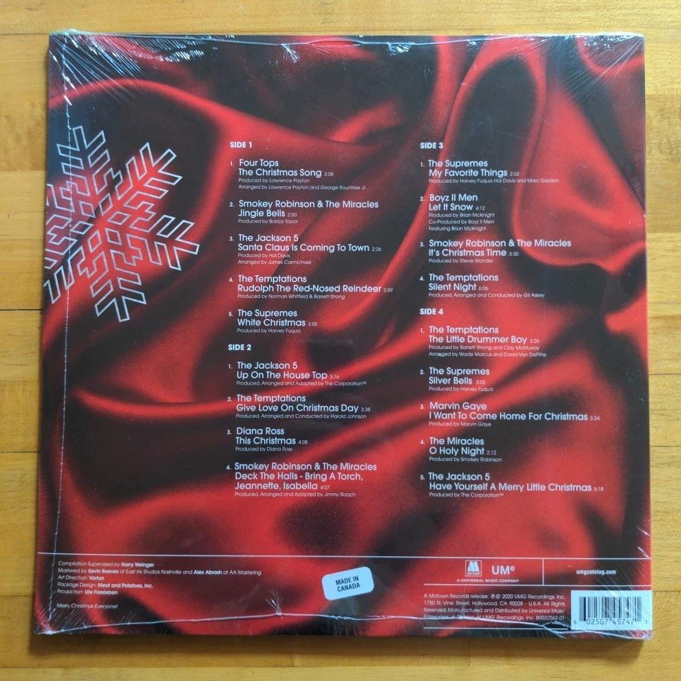 VARIOUS – Motown Christmas 1's - LE Translucent Red & Green Vinyl 2xLP MINT - Image 2 of 2