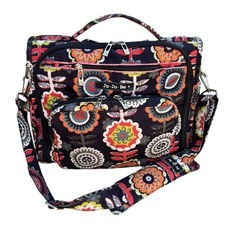Ju-Ju-Be Dancing Dahlias Diaper Bag Large Structured Shoulder Tote No Straps