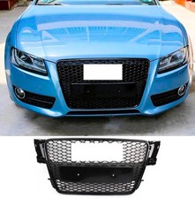For Audi A5 S5 B8 Gloss Black RS5 Style Honeycomb Mesh Front Grill Grille 08-12