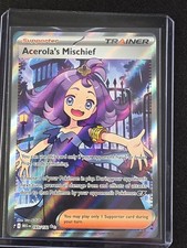Acerola's Mischief 165/132 Ultra Rare Mega Evolution Pokemon Holo Near Mint