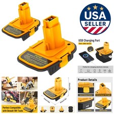 2-Pack DM18D Battery Adapter: Upgrade to 18V for DeWalt and Milwaukee Tools