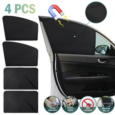 4X Magnetic Car Side Front Rear Window Sun Shade Cover Mesh Shield UV Protection