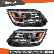 Labwork Headlight For Ford Explorer Sport 2016-18 Halogen W/LED DRL Black RH&LH