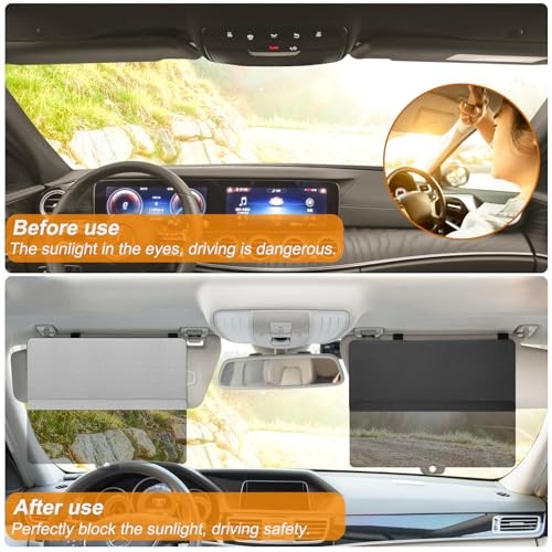 Sun Visor Extender for Car, Upgraded Polarized Sun Blocker, Sunshade Lens - Picture 2 of 6