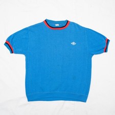 Vtg 60s Champion Running Man Ringer Short Sleeve Sweatshirt NWU Size Large