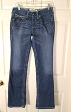 Ariat Real Denim Boot Cut Jeans Size 29L Medium Wash Stretch Inseam 33" Long
