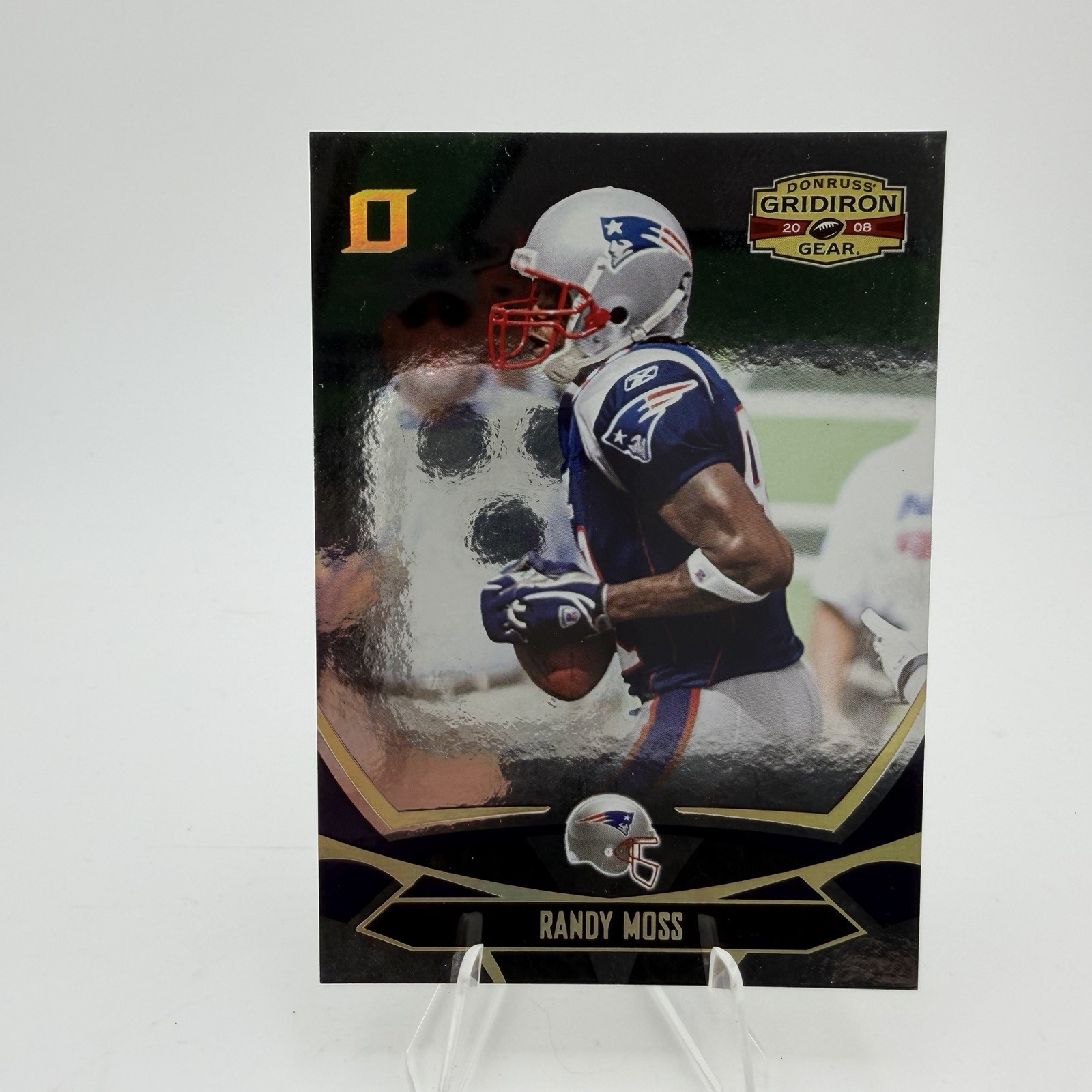 2008 Donruss Gridiron Gear Gold O's /100 Randy Moss #59 HOF
