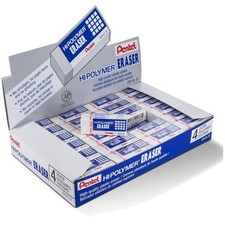 48 Count White Block Eraser - Protective Sleeve Included