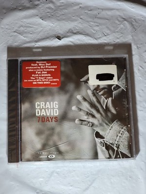 Craig David - 7 Days CD Maxi-Single (New/Sealed) Feat. Mos Def & Fat Joe