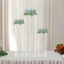 Clear Wedding Flower Stand Acrylic Flower Holder Rectangular Flower Rack
