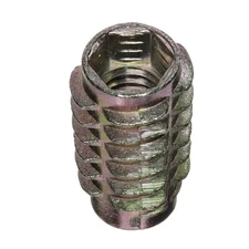 Knife Threaded Insert for Soft Wood, Zinc Hex-Flush Thread Inserts 5/16-18 In...