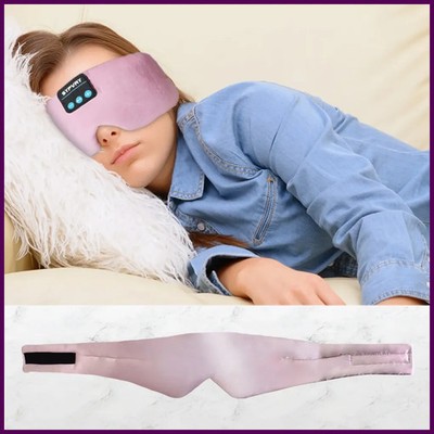 Sleeping Headphones Bluetooth Eye Mask for Women Men, Wireless Music Blackout