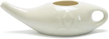 Ceramic Neti Pot for Nasal Sinus Cleansing Wash Irrigation Relief - Microwave an