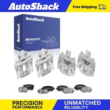 Front Rear Brake Calipers Ceramic Pads for 2013-2016 Mitsubishi Lancer