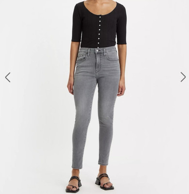 LEVI'S Women s 721 High Rise Skinny Jeans Gray Wash Size 26x28 NWT Hipersoft