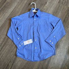 NWT CHAPS Blue Long Sleeve Oxford Button-Down Dress Shirt Boys Size 8