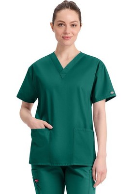 Dickies Scrubs EDS Signature V Neck Top 86706 HUWZ Hunter Green