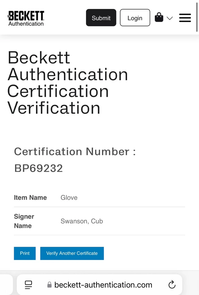 Guante UFC autografiado firmado por Cub Swanson IP Beckett certificado de autenticidad BAS b Foto 3 de 3