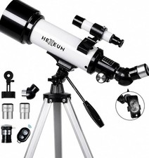 Hexeum Telescope for Kids Adults 70mm Aperture 500mm AZ Mount AZ50070 - White