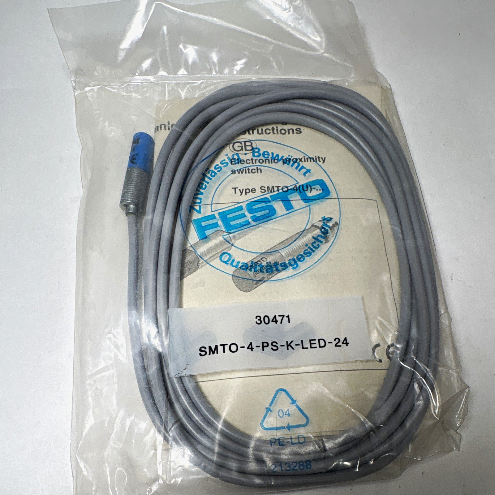 Festo SMTO-4-PS-K-LED-24 Proximity Switch 30471 24V PNP NIB