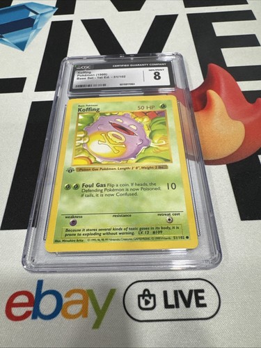 Koffing (1st Edition) graded CGC 8 for sale on eBay