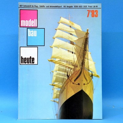 Modellbau heute 7 1983 GST DDR Flugmodell Schiffsmodell Bauplan VR-22 F1B-Modell