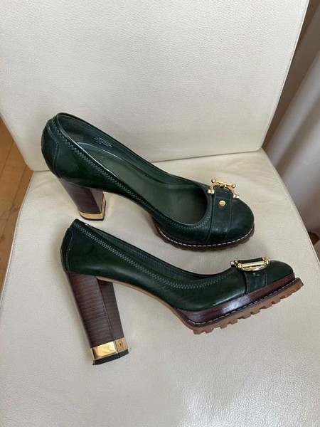 Women Tory Burch Heels Green Leather 41