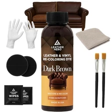 Leather Color Restorer Kit – Scratch Remover & Leather Dye for Couches, Furni...
