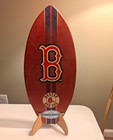 Venice Beach California Boston Red Sox Logo Wood Surfboard Decor Plaque Stand — photo 1