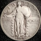 1929 S Standing Liberty Quarter - Choice Fine - 90% Silver 25C