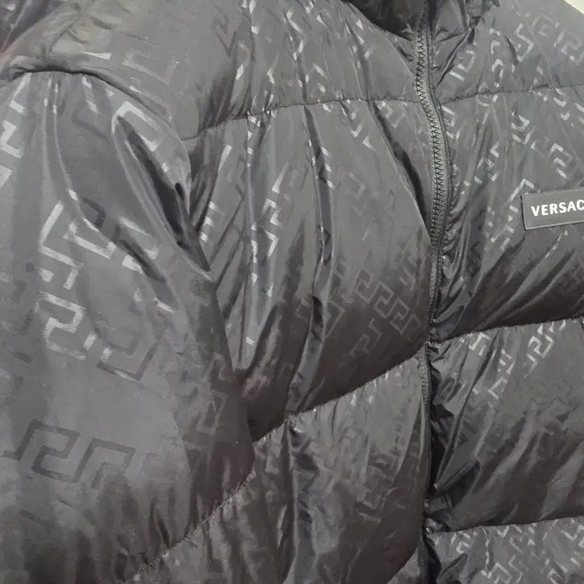 Versace Black Pattern Puffer Jacket, Stylish & Wa… - image 3