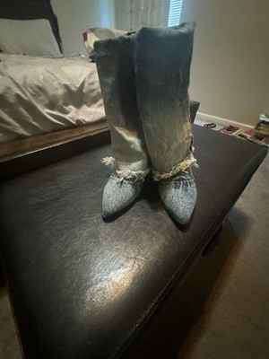 Steve Madden Livvy Denim Foldover Pointed Toe Boots