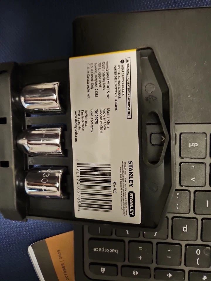 Stanley 3 Piece 1/2" Drive Socket Extension 3" 5" 10" 85-705 - Image 4 of 4