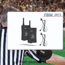 2pc Football Referee Bluetooth Intercom Full-Duplex 1500M 850mAh Interphone FBIM