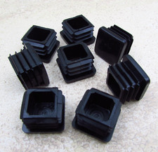 QTY 8 Black 3/4" Inch, 16-20 Gauge Square Tube End Cap Plastic Insert Plugs