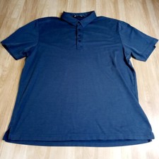 Travis Mathew Polo Shirt Mens XXL Short Sleeve Pima Cotton/Poly Blue