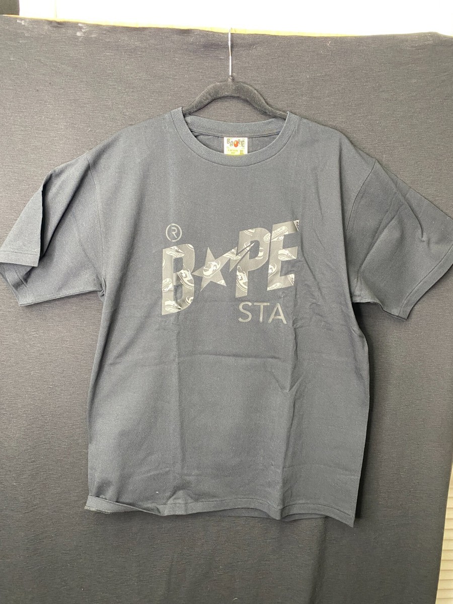 Bape STA Black Tee SNEAKER T-Shirt Bapesta XLARGE A Bathing Ape