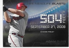 2015 Topps Update Baseball Tape Measure Blasts Adam Dunn Diamondbacks