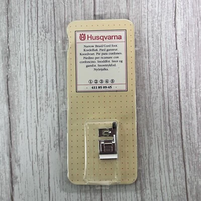 Husqvarna Viking Narrow Braid/Cord Foot 411850945 Sewing Machine Part NEW - Image 1 of 4