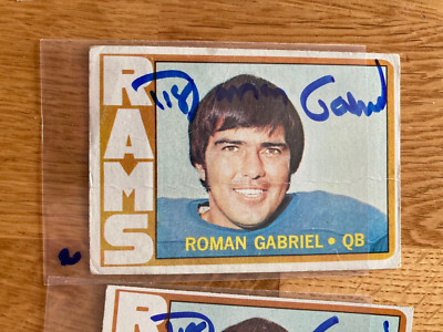 Rams Roman Gabriel signed 1972 Topps card | eBay