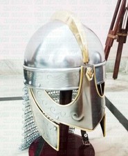 Handmade Viking Valsgarde Vendel Helmet With Chainmail New