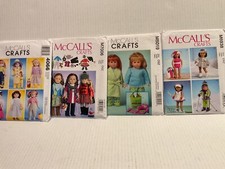 McCall's Crafts 18" Doll Clothes accessories Patterns Lot of 4 UNCUT FF