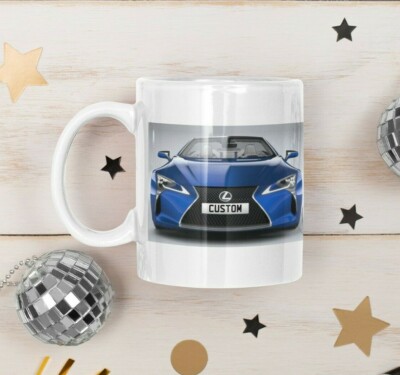 Personalisiertes Nummernschild Lexus LC 500 Cabrio Kaffeebecher Unikat Geschenk