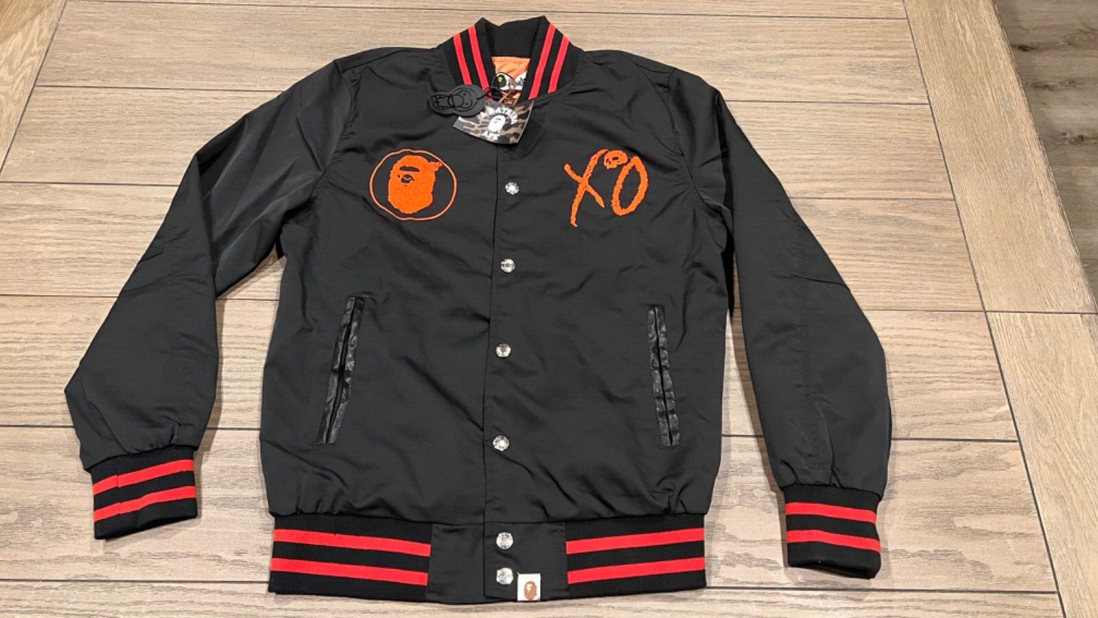 Varsity Jacket Bape Hoodie Xo BAPE X XO VARSITY JACKET The Weeknd