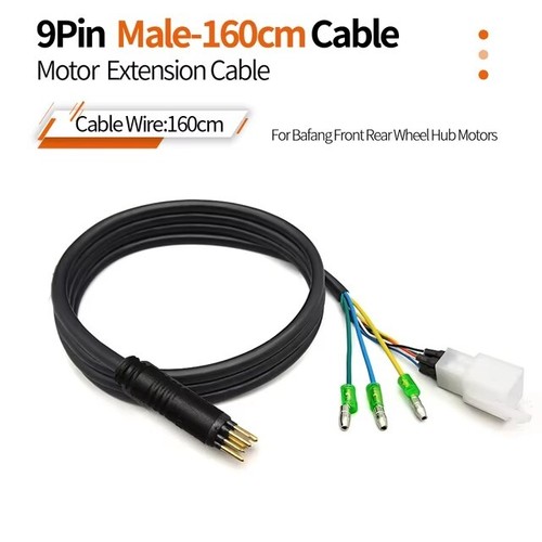 E-Bike Elektrofahrrad Nabenmotor Verlängerungskabel 9 Pin Stecker Buchse 90/130/160cm - Bild 16 von 22