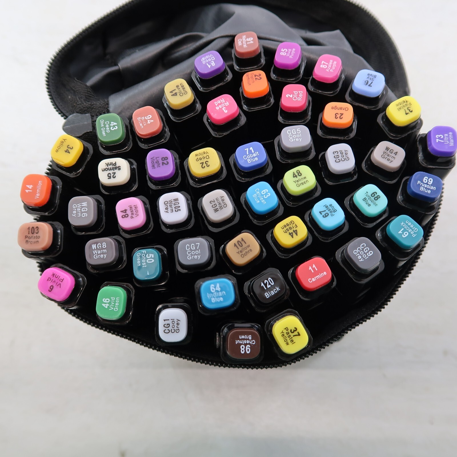 TouchFive Twin Marker Color Sketch Art Markers Lot Fine & Broad Tips in case