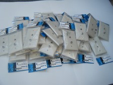 Lot 48 Phone Telephone 6 conductor WALL JACK COMBO PLATE w/ TV Video F Connector