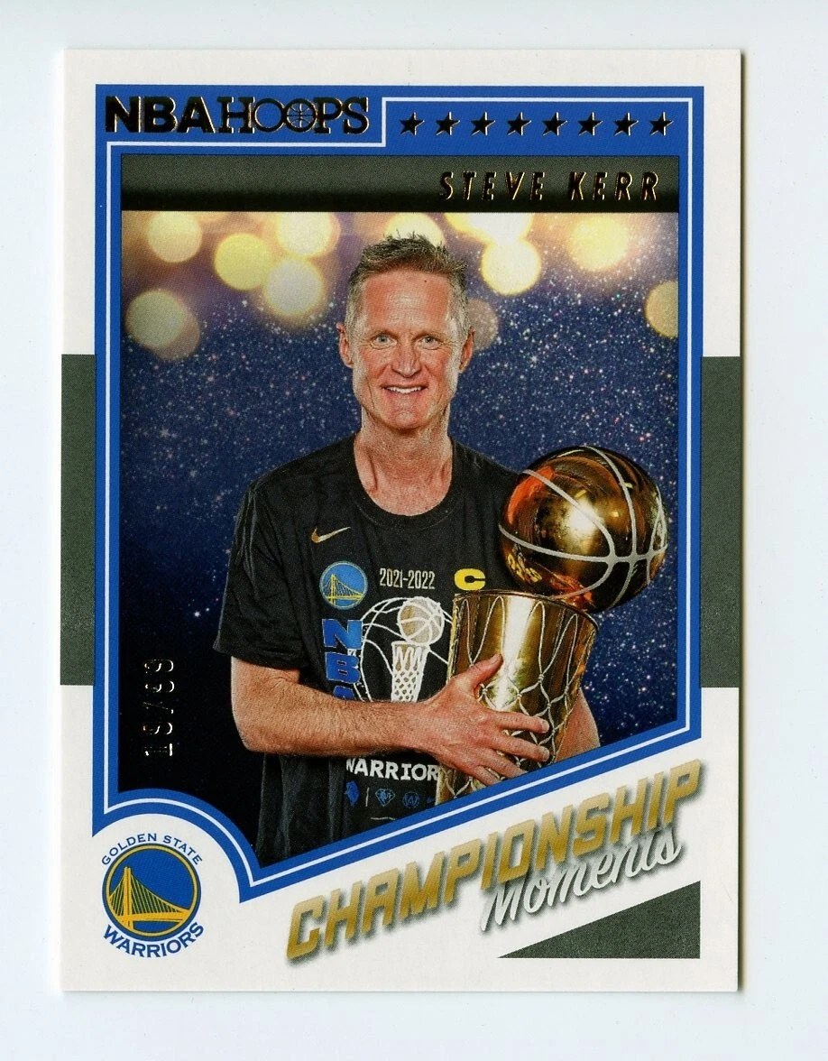 E064 STEVE KERR 2022 23 NBA HOOPS CHAMPIONSHIP MOMENTS 19 99 93