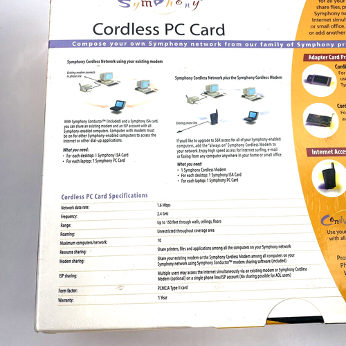 Proxim Symphony Cordless Card for PC 4402 -05 Made in USA NEW - Picture 7 of 10